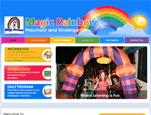 Tablet Screenshot of magicrainbowpreschool.com